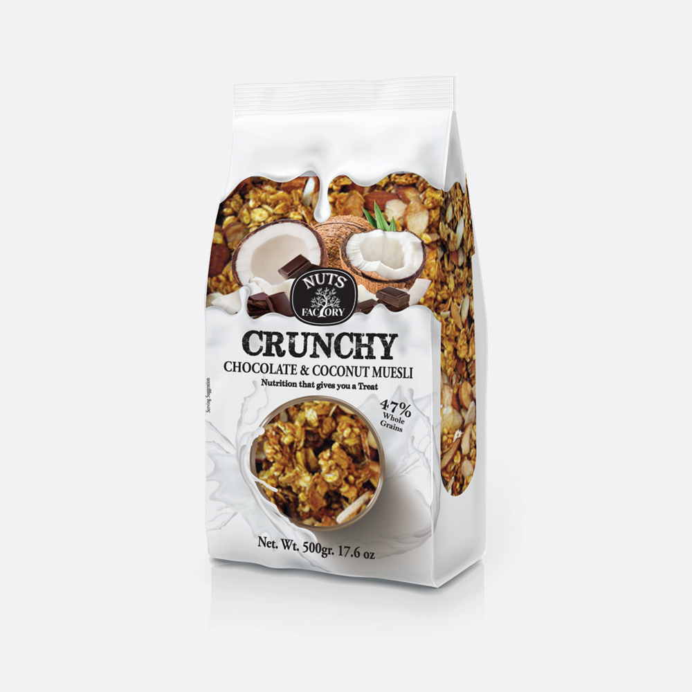 Nuts factory crunchy chocolate and coconut muesli – NutsFactoryNYC